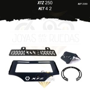 XTZ 250 kit protector bomba delantera porta placa