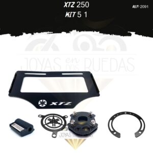 XTZ 250 kit lujo palanca cambios protector arranque