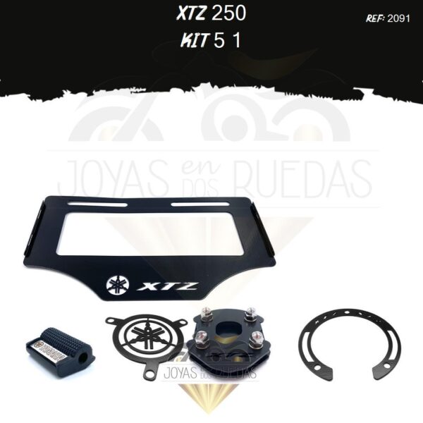 XTZ 250 kit lujo palanca cambios protector arranque