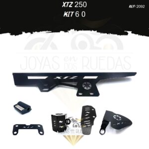 XTZ 250 kit lujo palanca cambios guarda cadena mordaza