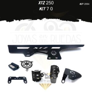 XTZ 250 kit protector bomba trasera protector bomba plana