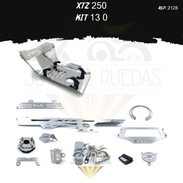 XTZ 250 kit lujo palanca cambios protector arranque