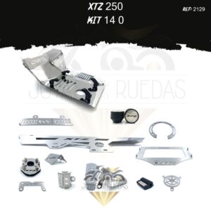 XTZ 250 kit lujo tapa tanque mordaza protector radiador