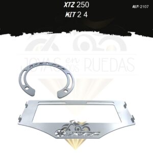 XTZ 250 kit porta placa lujo tapa tanque
