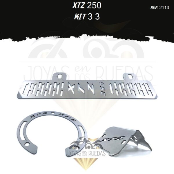 XTZ 250 kit protector radiador lujo tapa tanque