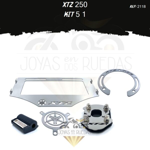 XTZ 250 kit lujo palanca cambios protector arranque
