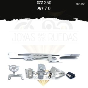 XTZ 250 kit protector bomba trasera protector bomba plana