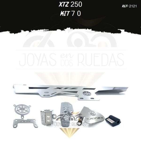 XTZ 250 kit protector bomba trasera protector bomba plana