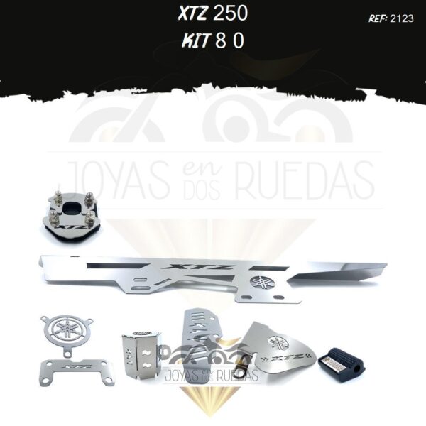 XTZ 250 kit protector bomba trasera protector bomba plana