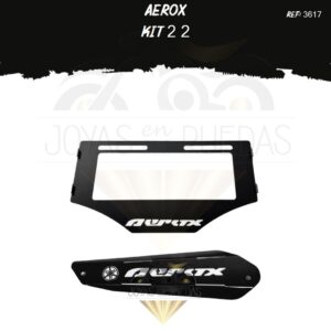 Aerox kit protector exosto 5t porta placa