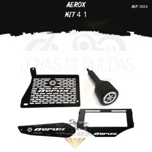 Aerox kit porta placa protector exosto 5t slider exosto
