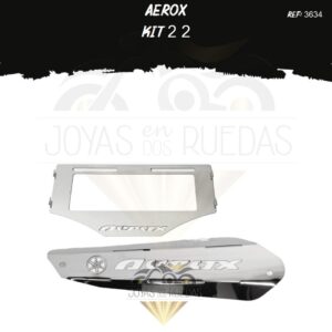 Aerox kit protector exosto 5t porta placa