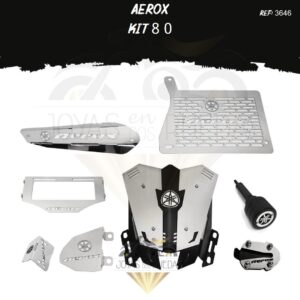 Aerox kit porta placa protector bomba delantera mordaza