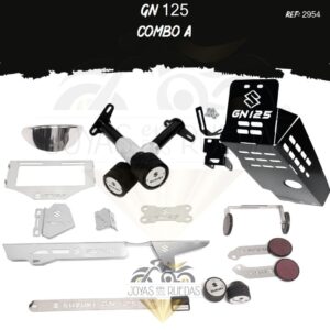 GN 125 kit guarda cadena gorra protector exosto t0