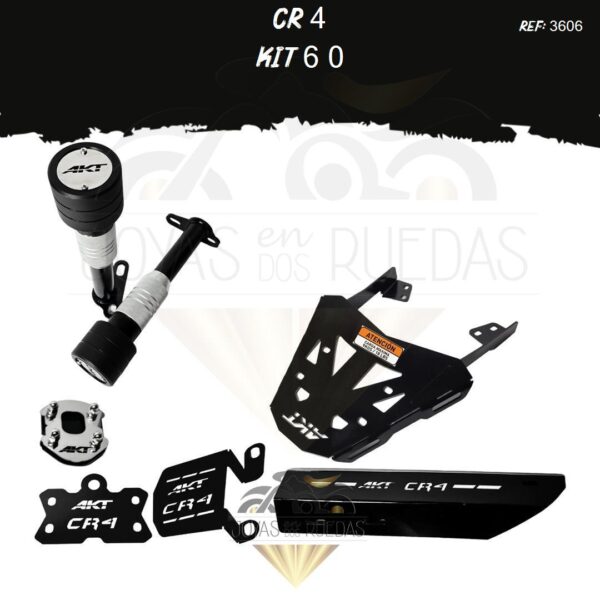 CR 4 kit sliders lujo pata gato protector exosto 7t