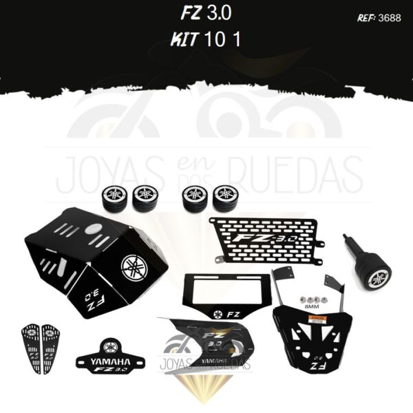 FZ 3.0 kit protector exosto 7t protector radiador