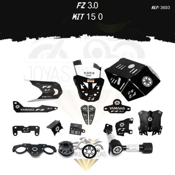 FZ 3.0 kit pechera quilla parrilla tapa salida exosto