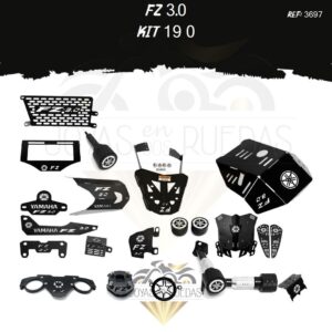 FZ 3.0 kit tapa salida exosto barra estabilizadora