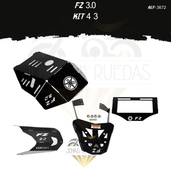FZ 3.0 kit parrilla pechera quilla protector exosto 7t