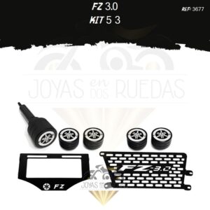FZ 3.0 kit porta placa protector radiador slider exosto