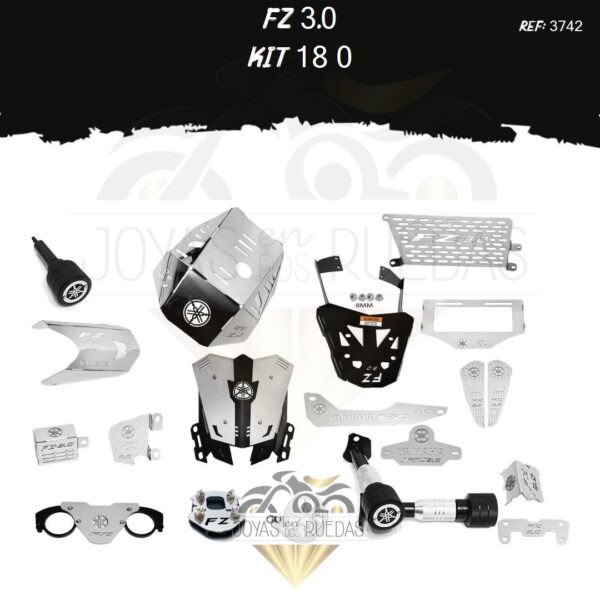 FZ 3.0 kit parrilla pechera quilla tapa salida exosto