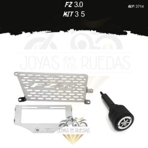 FZ 3.0 kit porta placa protector radiador slider exosto