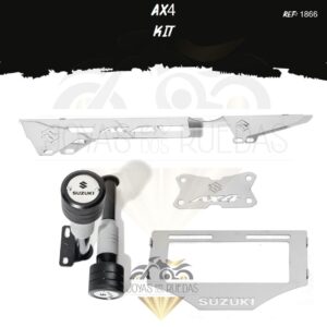 AX4 kit acutrax p porta placa guarda cadena sliders