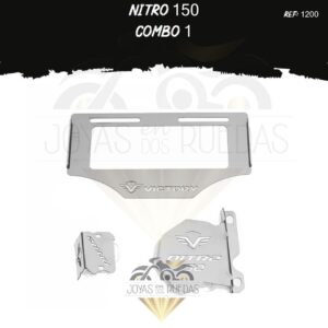 Nitro 150 kit protector bomba delantera porta placa