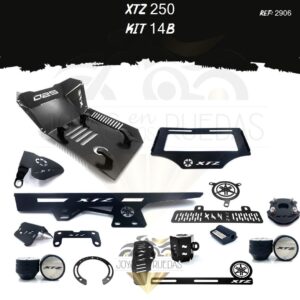 XTZ 250 kit mordaza lujo tapa tanque acutrax p