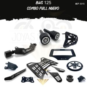Bws 125 kit porta placa protector bomba delantera