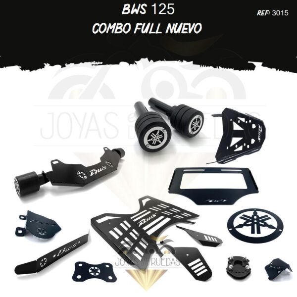 Bws 125 kit porta placa protector bomba delantera