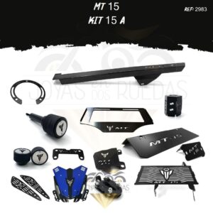 MT 15 kit porta placa protector bomba delantera