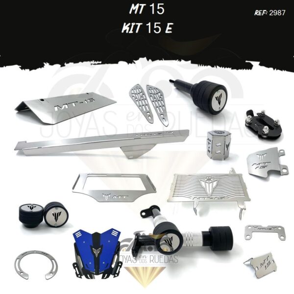 MT 15 kit protector exosto mordaza lujo tapa tanque