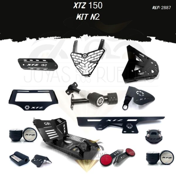 XTZ 150 kit lujo palanca cambios Spools Sliders eje