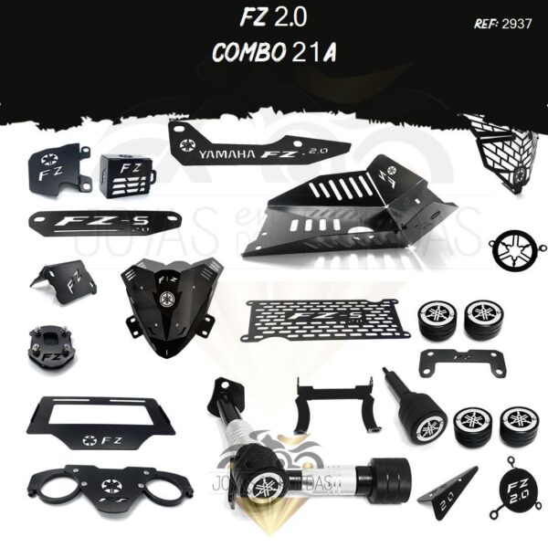 FZ 2.0 kit porta placa protector bomba delantera