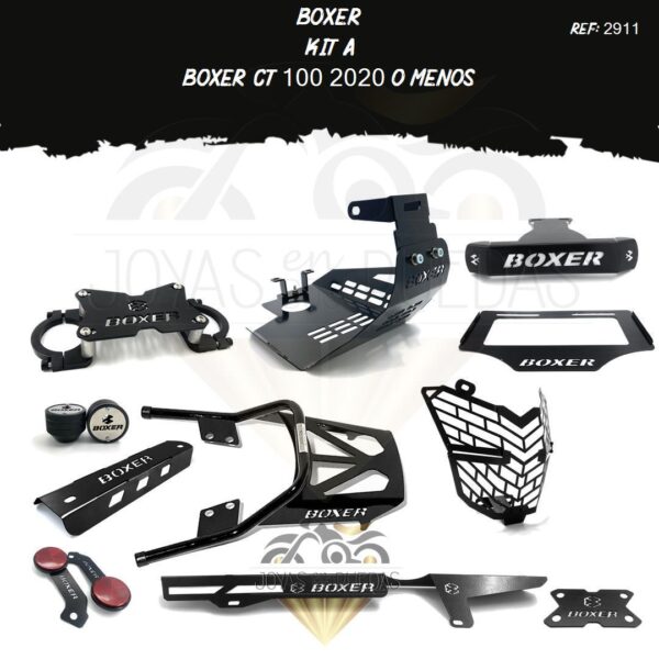 Boxer kit frontal protector exosto protector farola