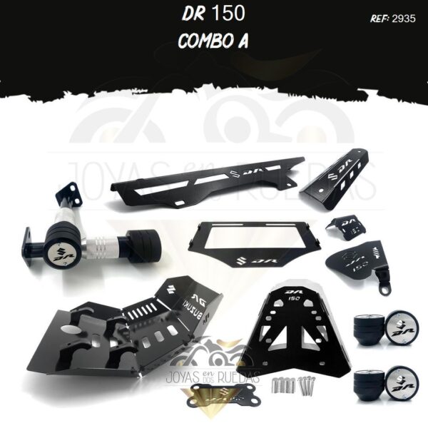 DR 150 kit exosto parrilla Spools Sliders eje