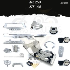 XTZ 250 kit lujo tapa tanque protector radiador mordaza