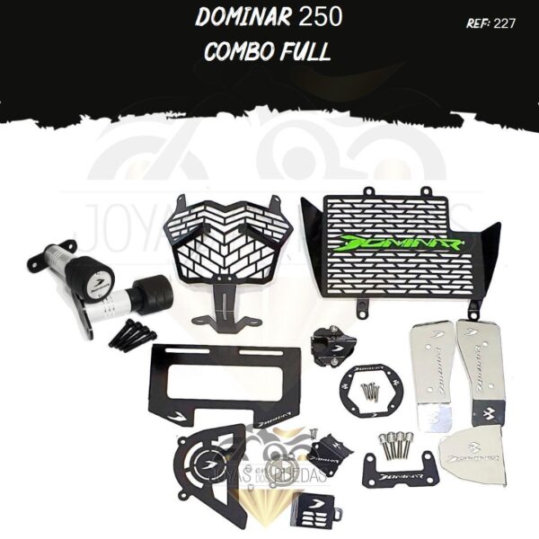 Dominar 250 kit protecto lateral radiador
