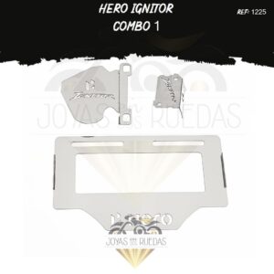 Hero Ignitor kit porta placa protector bomba trasera
