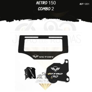 Nitro 150 kit protector bomba delantera porta placa