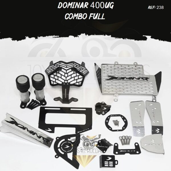 Dominar 400UG kit protector radiador lujo tapa tanque