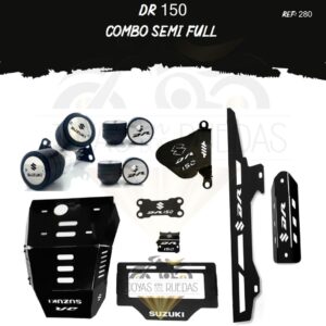 DR 150 kit exosto Spools Sliders eje pechera quilla