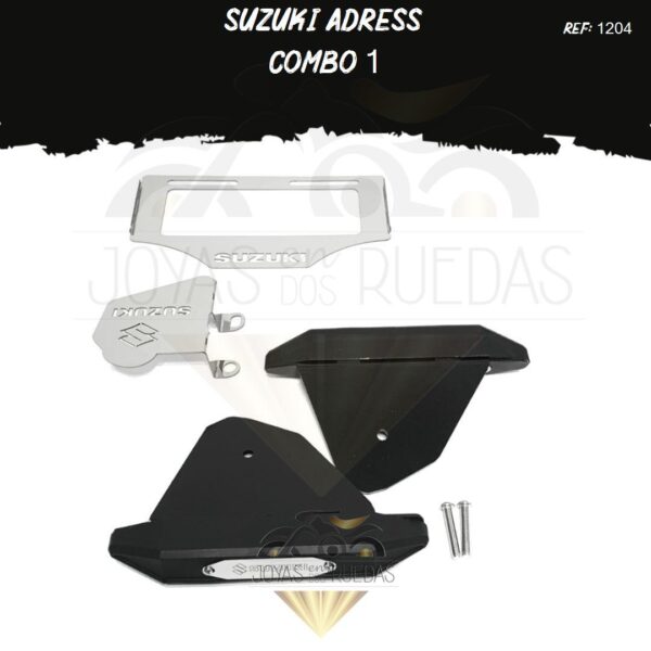Suzuki Adress kit mordaza slider t0 porta placa