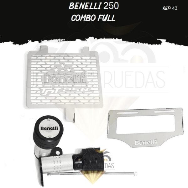 Benelli 250 kit sliders protector radiador porta placa