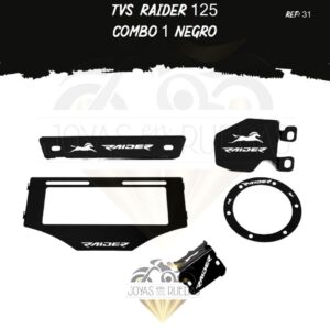 TVS Raider 125 kit porta placa protector bomba delantera
