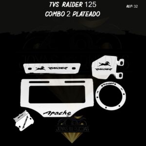 TVS Raider 125 kit porta placa protector bomba delantera