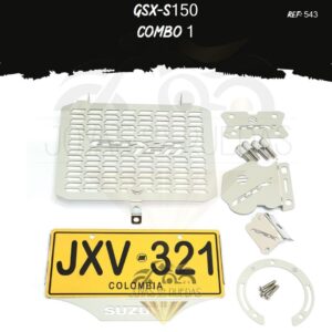 GSX-S150 kit lujo tapa tanque mordaza acutrax T
