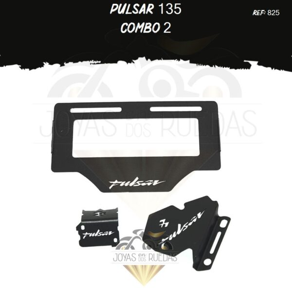 Pulsar 135 kit protector bomba delantera porta placa