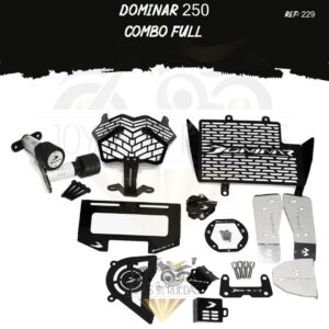 Dominar 250 kit lujo tapa tanque protector radiador